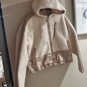 Alpine Cream and Brown Sherpa Jacket